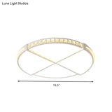 16.5’/20.5’ Simple Round Led Flush Mount Lamp - White Ceiling Light Fixture For Bedroom Warm/White