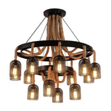 Industrial Black Mesh Ring Hanging Chandelier With 4 Lights - Stylish Foyer Lighting