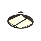 Modern Metal Black/White Led Ceiling Mount Light - 2 - Trapezoid Design 16’/19.5’ Wide Flush