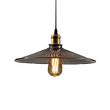 Farmhouse Ribbed Glass Brass Cone Pendant Ceiling Light With 1 Perfect For Living Rooms