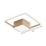 Modern Led Acrylic Ceiling Light - Square And Block Design 18/21.5/25.5 Wide Flush Mount
