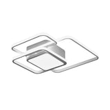 Modern Led Acrylic Ceiling Light - Square And Block Design 18/21.5/25.5 Wide Flush Mount