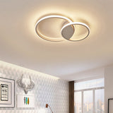 White Light Circular Flush Mount Led Ceiling Fixture (14/19/21.5) For Hallways And Corridors