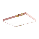 Modern Nordic Acrylic Flush Mount Ceiling Light Fixture - 1-Light Rectangular Lamp In