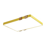 Modern Nordic Acrylic Flush Mount Ceiling Light Fixture - 1-Light Rectangular Lamp In