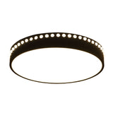 Modern Acrylic Flush Mount Drum Ceiling Light Fixture Led Black/White/Grey Warm/White 14/18/21.5 Dia
