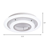 Minimalist Acrylic Flush Mount Led Ceiling Lamp - Multi-Layer 2/3/4-Head Warm/White Light