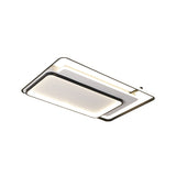 Modern Metal Rectangle/Square Led Ceiling Flush Mount In Warm/White Light Various Sizes