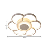 Floral Bedroom Led Flush Mount Light: Simple Ceiling Fixture In Warm/White/Natural Light Acrylic
