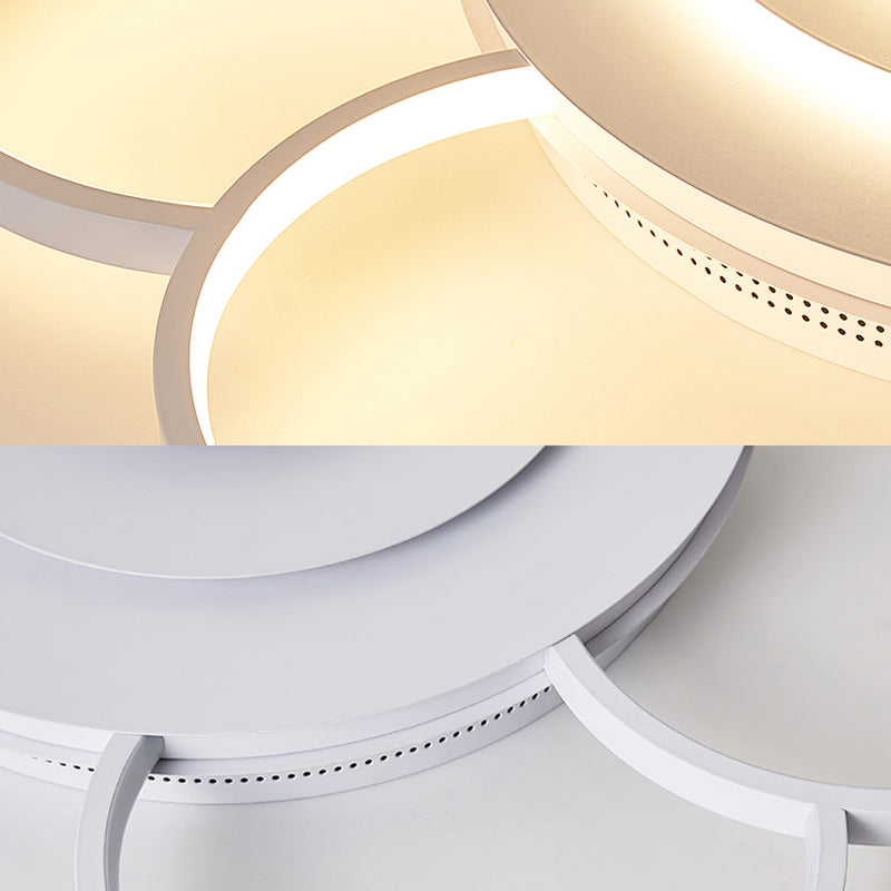 31.5’/39’ Flower Flushmount Acrylic Led White Ceiling Light In Warm/White/Natural - Simple & Wide