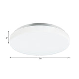 Modern Round Led Ceiling Light With Acrylic Shade - Metal White 7.5/9/12 Dia Flush Mount Fixture For