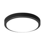 Contemporary Led Flush Mount Ceiling Light In Black With Acrylic Shade Warm/White 10.5-16 Diameter