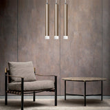 Modern Slim Metal Pendant Light In Black/Gold With Warm/White Led - 12’/19.5’/23.5’ Height