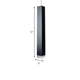 Harper - Modern Cuboid Suspension Light Metal Black/White Dining Room Led Pendant In White/Warm