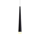 Minimalist Tapered Ceiling Light: White/Black Metal Led Pendant Fixture In White/Warm/Neutral