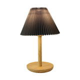 Foldable Kids Study Table Lamp With Wood Base In Grey/White/Dark Gray - Light Fabric 1-Bulb Ideal