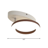 Contemporary Led Flush Mount Light With White/Warm Glow & Metal Ring In 8.5/11.5 Width