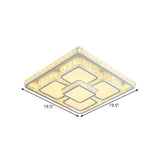 Led Crystal Flush Mount Ceiling Light In Contemporary Style - Choose Warm Or Cool White
