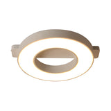 Modern Metal Led Ceiling Flush Light In White/Black - Warm/White Lighting Options Multiple Sizes