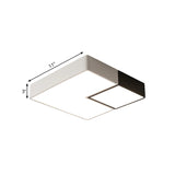 Simple Metal Square Flush Mount Led Ceiling Light Fixture For Living Room In Warm/White - 11/15/19