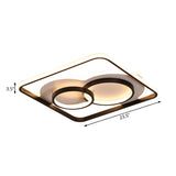 White/Warm Led Square Flush Ceiling Light In 19.5/23.5 Wide Ideal For Living Rooms