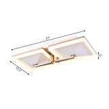 Minimalist Metal Led Ceiling Light Fixture With Splicing Square Design - 2/4/6 Heads Third Gear