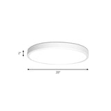 Modern White Led Flush Mount Light - Ultra Thin Ceiling Lighting With Acrylic Shade For Bedroom