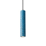 Nordic Concrete Pendant Light - 1-Light Black/White/Yellow Suspension