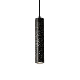 Nordic Concrete Pendant Light - 1-Light Black/White/Yellow Suspension