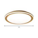White Led Flush Ceiling Light - Modern & Simple Acrylic Lamp For Study Room Kitchen