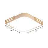 White Square Led Flush Ceiling Light - Modern Acrylic Lamp For Dining Room (16/19.5)
