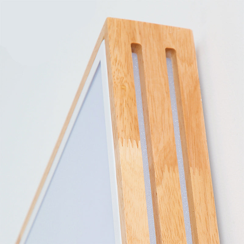 White Square Led Flush Ceiling Light - Modern Acrylic Lamp For Dining Room (16/19.5)