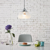Modern Glass Pendant Light - Stout 1-Light Chrome/Gold/Rose Gold Hanging Design