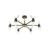 Kids Bedroom Semi Flush Ceiling Light With Modern Antler Decoration