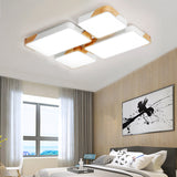 Modern Led Rectangle Ceiling Light Grey/White Flush Mount For Living Room - Acrylic Design