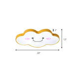 Smiling Cloud Ceiling Light - Childrens Nordic Style Acrylic Fixture