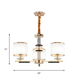 Gold Chandelier With Opal Glass Shade For Drawing Room Ceiling