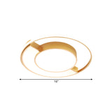 Nordic Led Gold Acrylic Flushmount Ceiling Lights Semicircle And Round Design