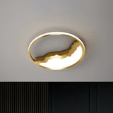 Geometric Flush Mount Light - Modern Acrylic Led Brass Flushmount 12.5/16.5/20.5 Width