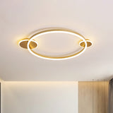 Modern Led Gold Halo Flushmount Ceiling Lamp In White/Warm Light 16/19.5 Dia / 16 White