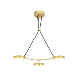 Modern Metal Led Gold Hanging Chandelier For Living Room
