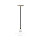 Minimalist Metallic Pendant Lamp With Black/White/Green Cap For Bedroom Lighting