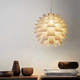 Modern Pine Cone Suspension Light - Plastic Ceiling Pendant In White