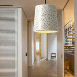 Nordic Style Cement Cone Pendant Lighting - 1 Light Black/White/Brown Hanging