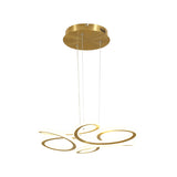 Gold Modern Led Chandelier Light With Aluminum Shade In Warm/White