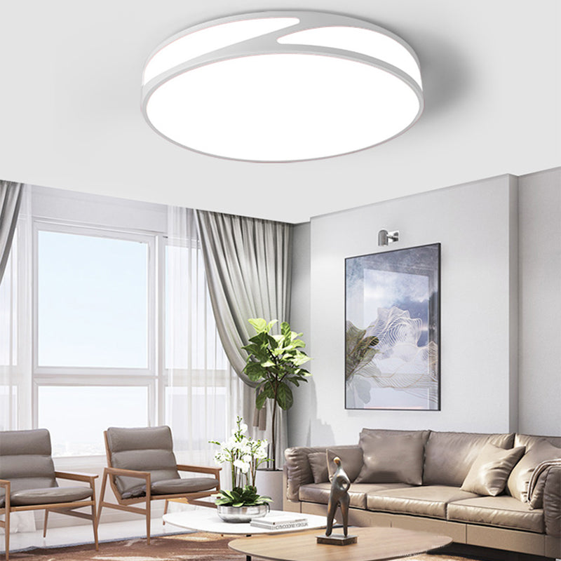 Macaron Style Acrylic Ceiling Lamp - Candy Colored Flush Light For Offices White / 14