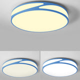Macaron Style Acrylic Ceiling Lamp - Candy Colored Flush Light For Offices