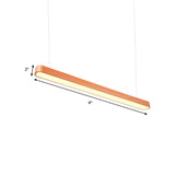 Modern Led Oval Pendant Light - Wood Deep Grain/Light Grain White/Warm/Natural 4/8/12 Wide