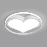 Contemporary Heart-Shaped Ceiling Lamp With Acrylic Metal Flush Light For Living Room