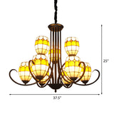 Tiffany Style Stained Glass Chandelier Pendant Light - Multi-Light Fixture For Living Room
